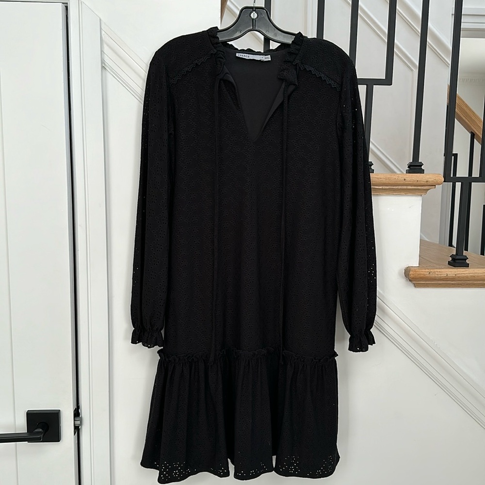 Eyelet black dress